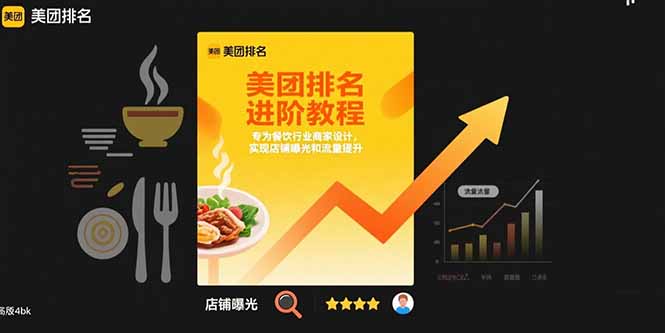 美团排名进阶教程：专为餐饮行业商家设计，实现店铺曝光和流量提升-出门会