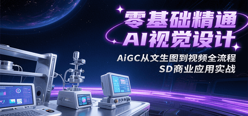零基础精通AI视觉设计，AiGC从文生图到视频全流程，SD商业应用实战-出门会