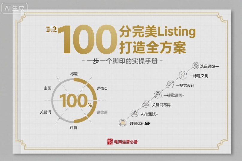 100分完美Listing打造全方案，想要完美listing必须是需要一步一个脚印的-出门会