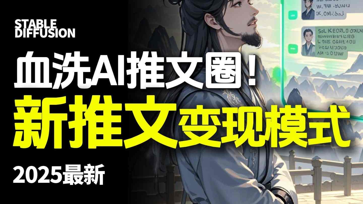 最新AI动态电影漫画小说推文，全流程实操教学，小白也能月入1W+-出门会