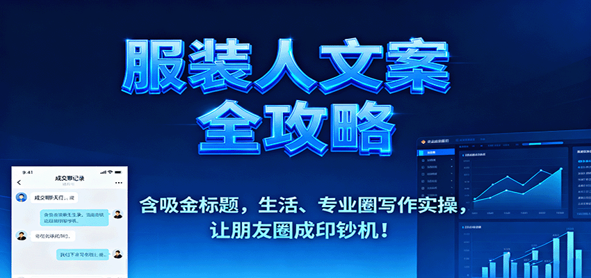 服装人文案全攻略，含吸金标题，生活、专业圈写作实操，让朋友圈成印钞机！-出门会