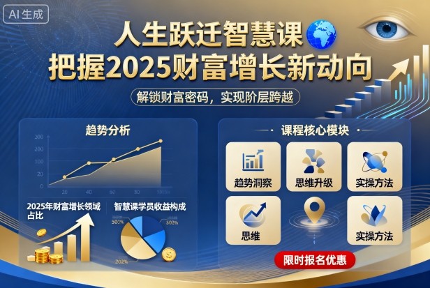 人生跃迁智慧课，把据2025财富增长新动向-出门会