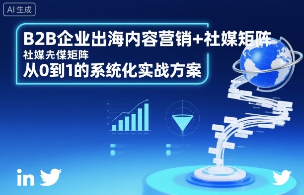 B2B企业出海内容营销+社媒矩阵，从0到1的系统化实战方案-出门会
