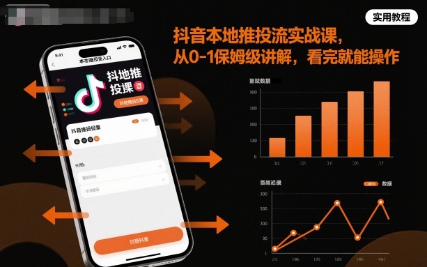 抖音本地推投流实战课，从0-1保姆级讲解，看完就能操作-出门会