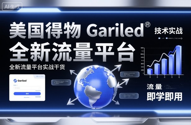 美国得物Gariled技术实战，全新流量平台​实战干货，即学即用-出门会
