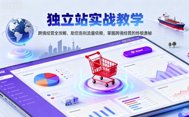 独立站实战教学，跨境经营全攻略，助您告别流量依赖，掌握跨境经营的终极奥-出门会