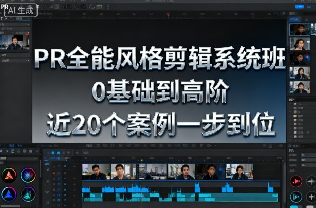 PR全能风格剪辑系统班，0基础到高阶，近20个案例一步到位-出门会