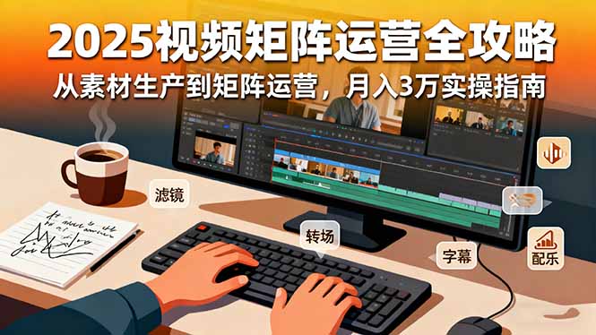 2025短视频矩阵运营全攻略：从素材生产到矩阵运营，月入3万实操指南-出门会