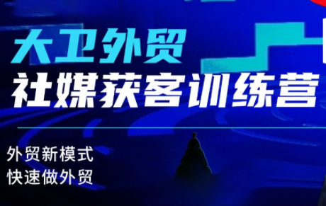 大卫老师·外贸社媒获客独家训练营(更新10月)-出门会