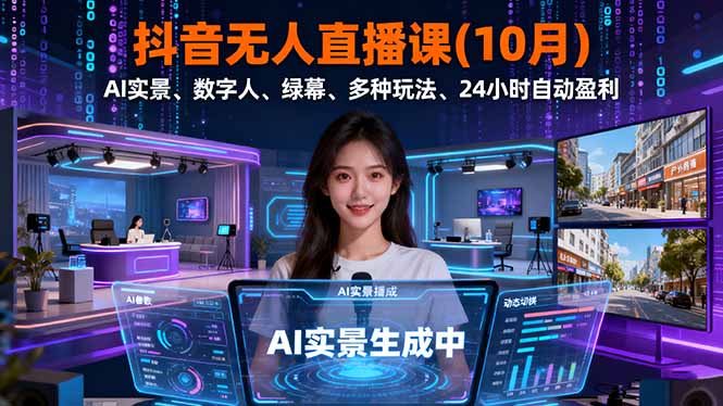 抖音无人直播课(10月-出门会