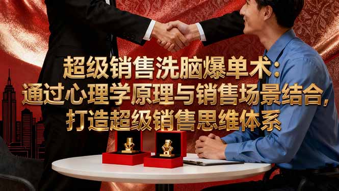 超级销售洗脑爆单术：通过心理学原理与销售场景结合,打造超级销售思维体系-出门会
