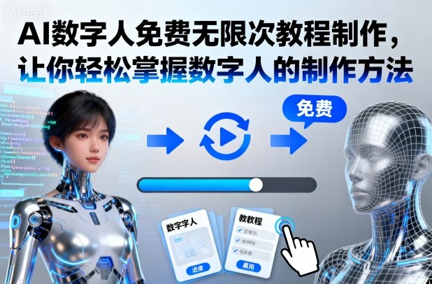 AI数字人免费无限次教程制作，让你轻松掌握数字人的制作方法-出门会