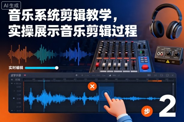 音乐系统剪辑教学，实操展示音乐剪辑过程-出门会